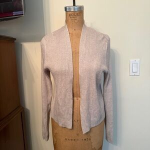 Verve Ami Grey Knit Ribbed Open Cardigan